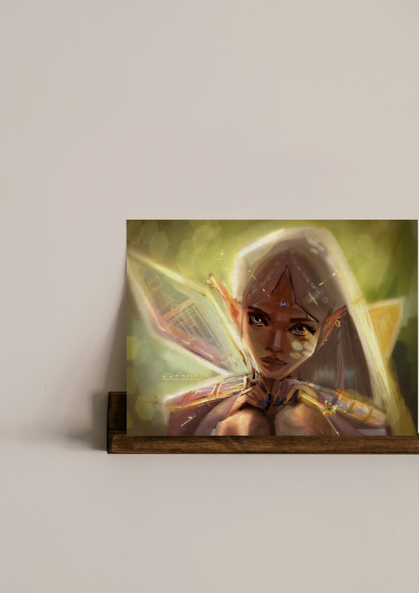 "Fairy Warrior Astrid" - Horizontal Mini Print - Wall Art & Office Decor
