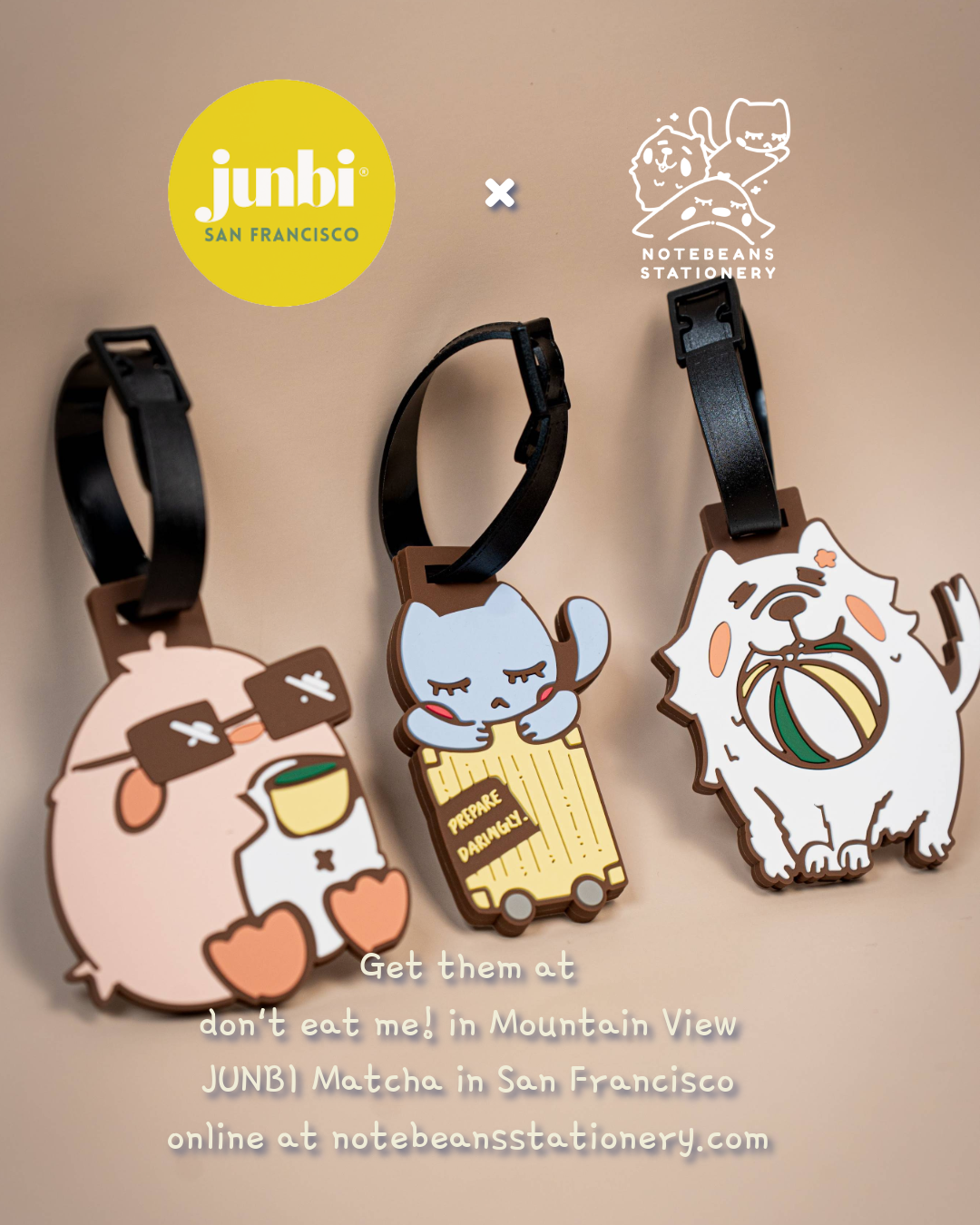 JUNBI SF x Notebeans Stationery Luggage Tag