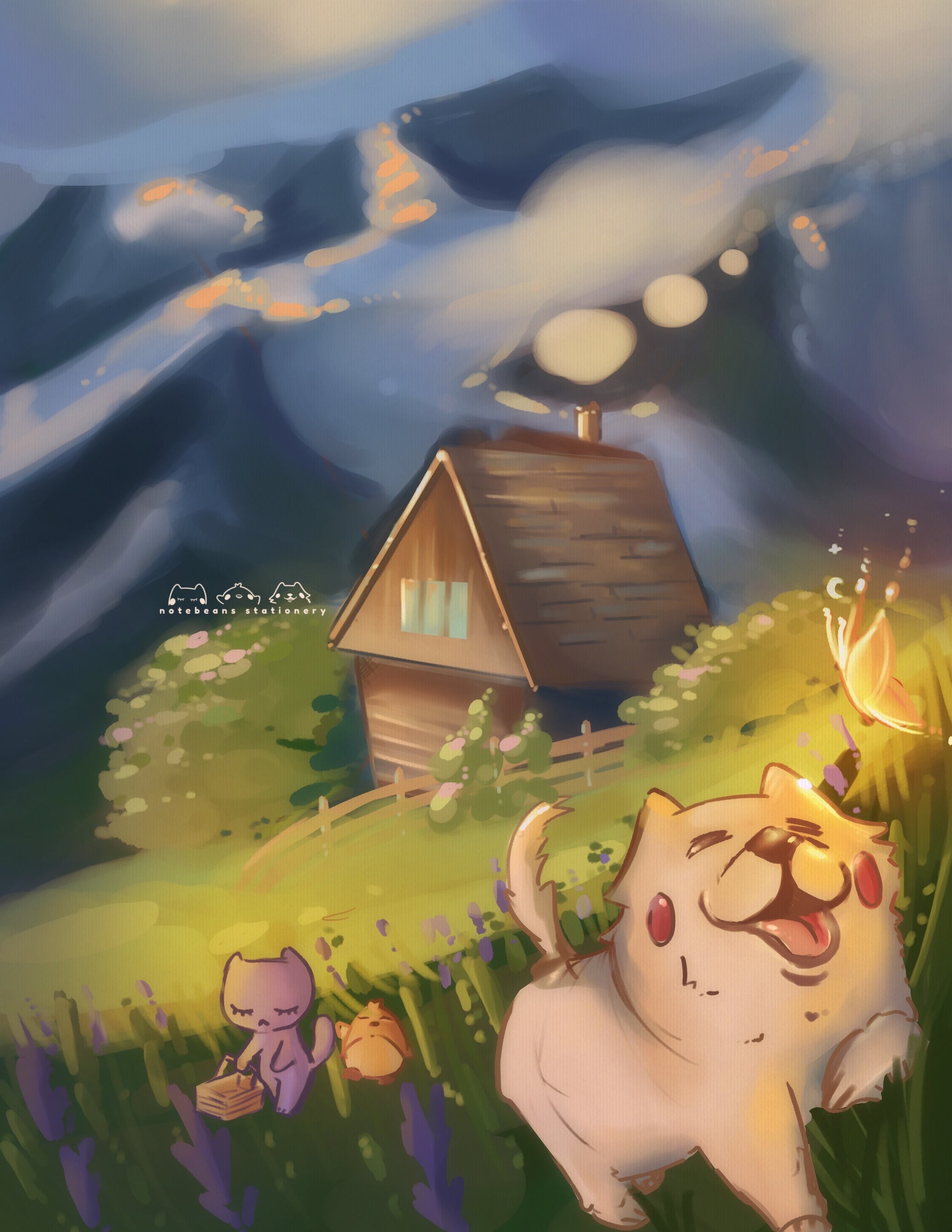 (NEW) Vertical Large Art Prints - Notebeans Stationery Art Prints