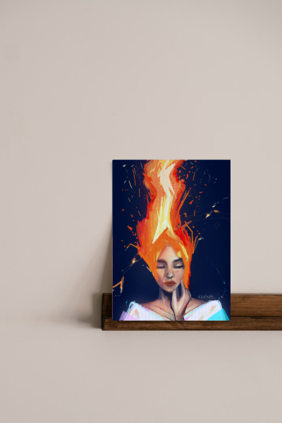 “Return to Spark” – Mini Vertical Wall Art Print for Home or Office