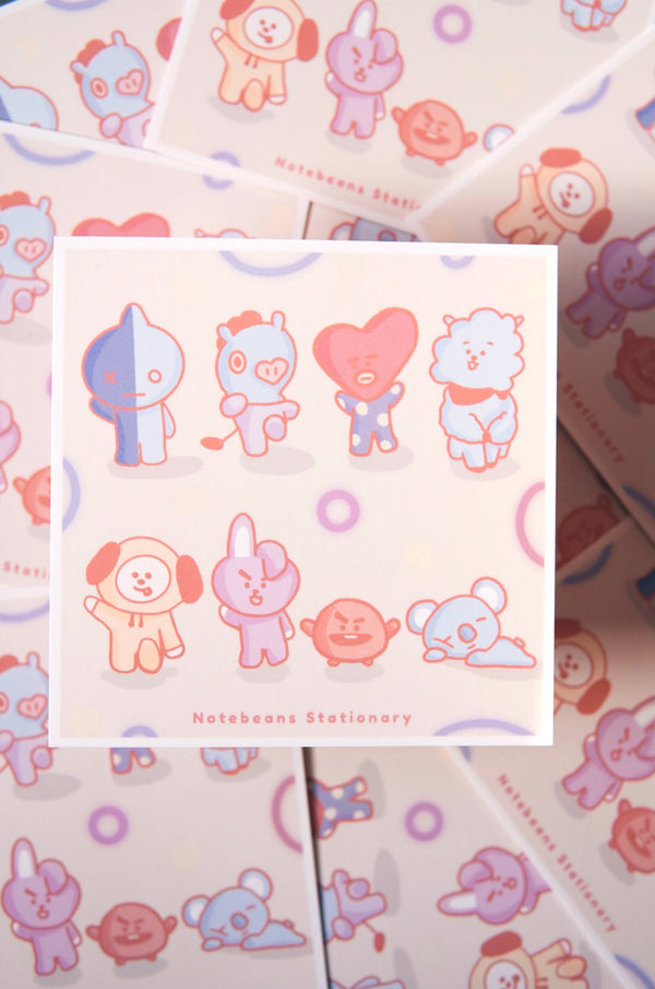 BT21 Character Mini Art Print | Aesthetic Room Decor For Cute Stationery Lovers