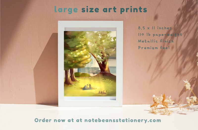 (New) Vertical Large Art Prints - Notebeans Stationery Art Prints