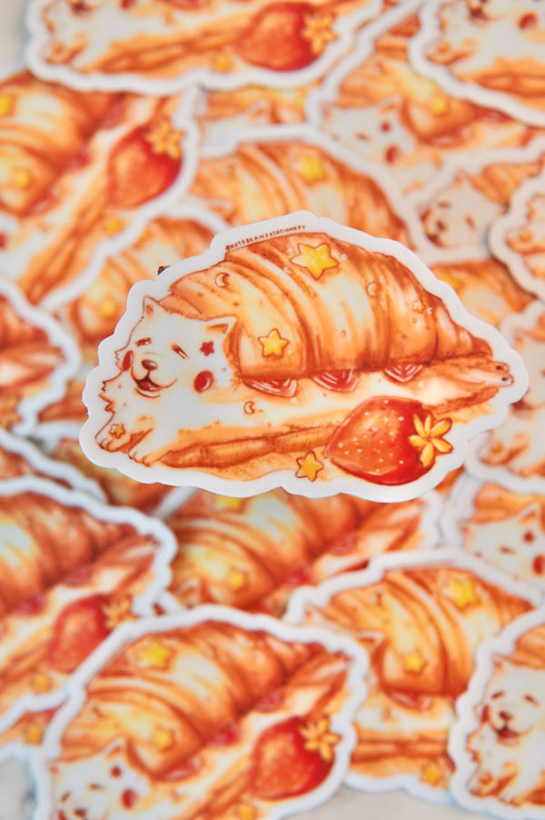 Kuma Croissant Sticker