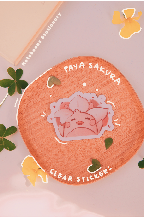 Paya Sakura Clear Sticker  | Global Giving Donation