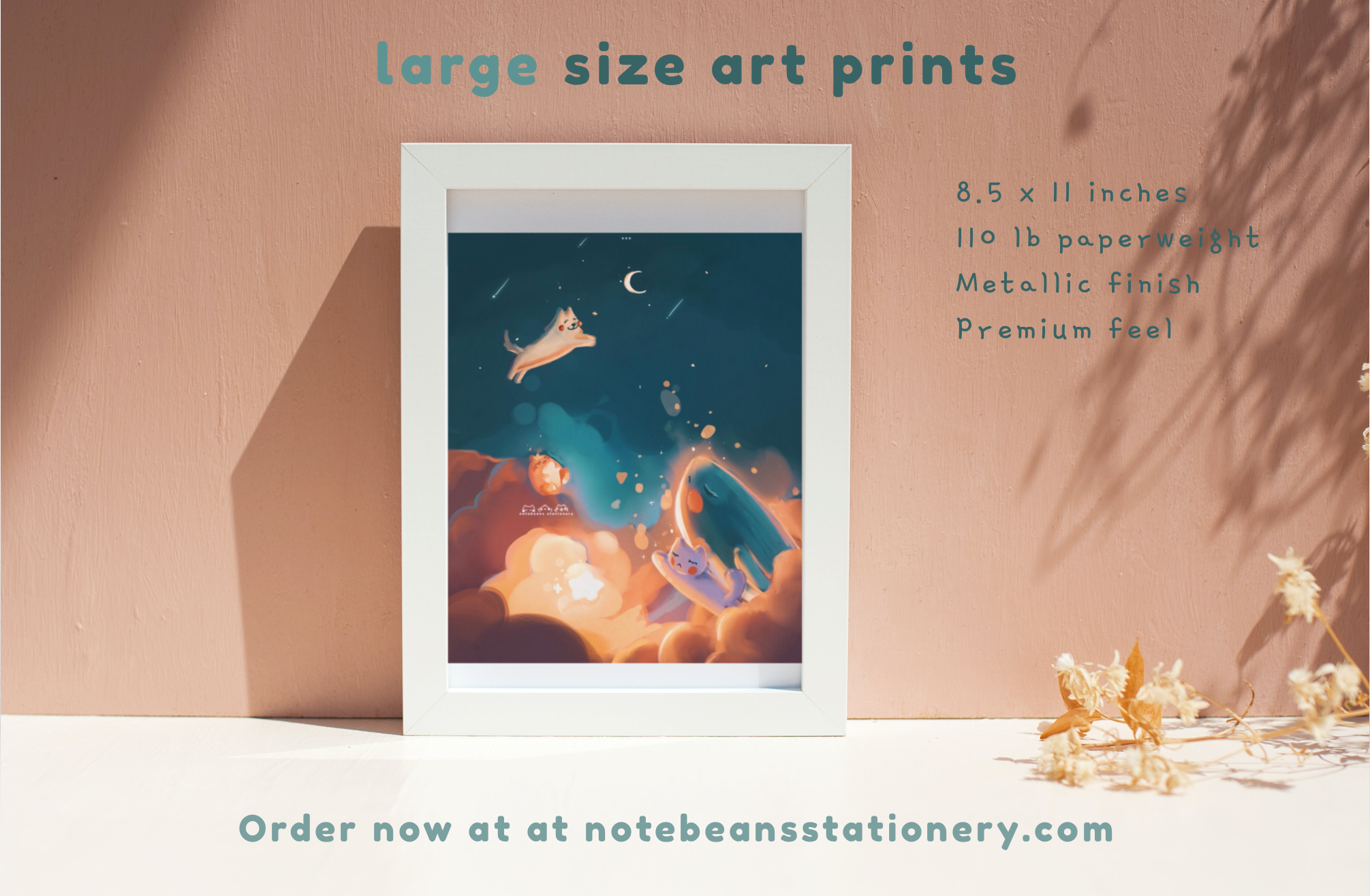 (NEW) Vertical Large Art Prints - Notebeans Stationery Art Prints