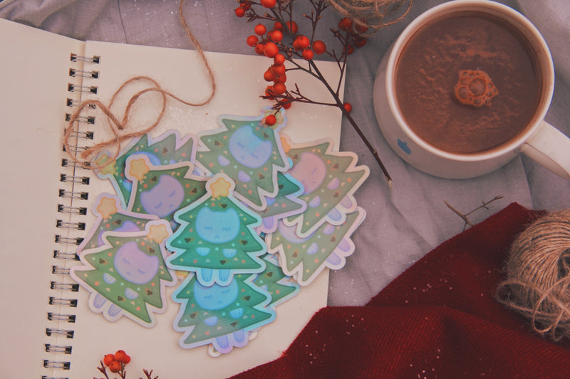 Kato Christmas Tree | Holographic Sticker  | Global Giving Donation